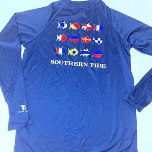 Boys Southern Tide SPF Swim Shirt Rashguard Long Sleeve size Large (12-14)